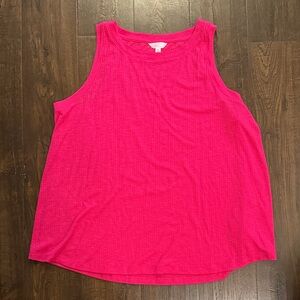 Time and Tru Fuchsia Tank Top